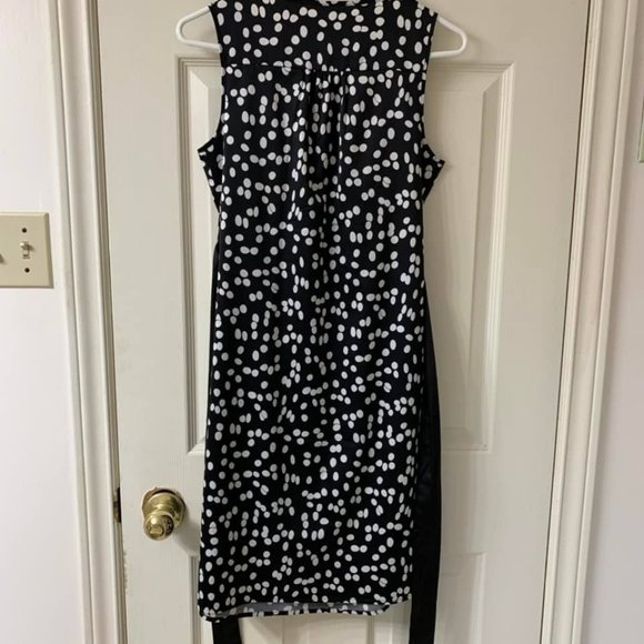 🌷3 for$25🌷Smart Set, US S (Fits Up to US M), Black & White Polka Dot Dress - Picture 4 of 8